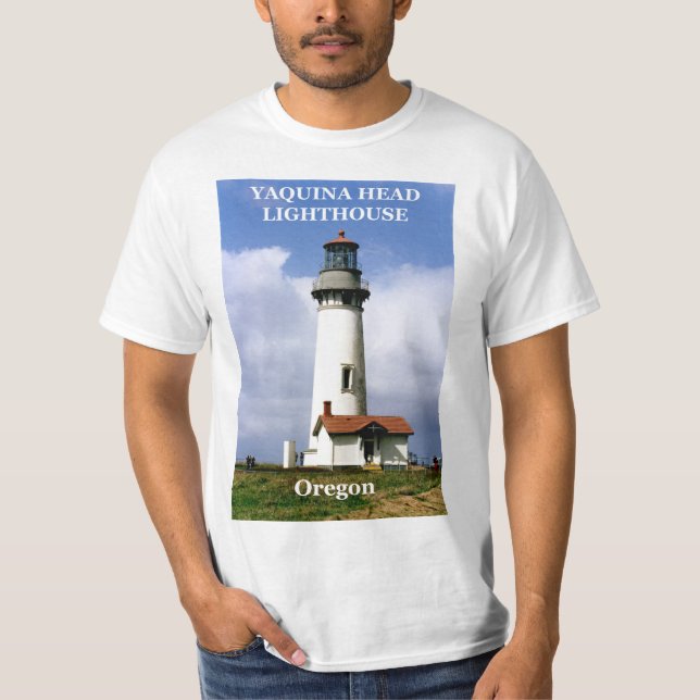 Yaquina Head fyr, Oregon T-tröja Tee Shirt (Framsida)