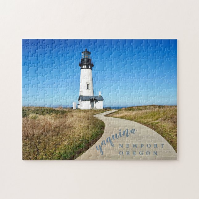 Yaquina Head Lighthouse Anpassningsbar Photo Scrip Pussel (Horisontell)