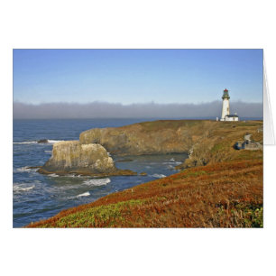 Yaquina Head Lighthouse i Newport Oregon Hälsningskort