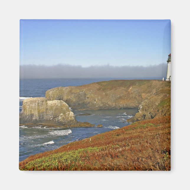 Yaquina Head Lighthouse i Newport Oregon Magnet (Framsidan)