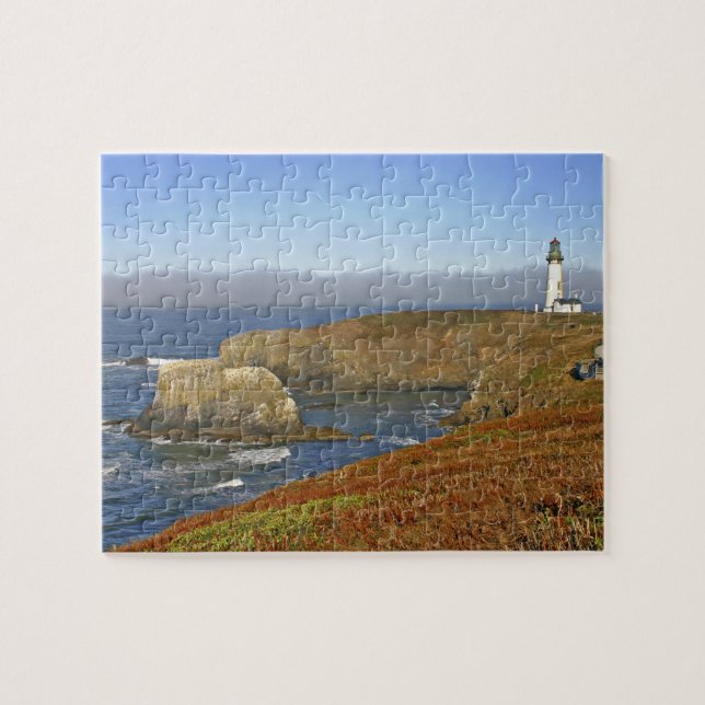Yaquina Head Lighthouse i Newport Oregon Pussel (Horisontell)