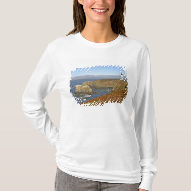 Yaquina Head Lighthouse i Newport Oregon Tee (Framsida)