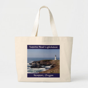 Yaquina Head Lighthouse Jumbo Canvas Tote Bag Tygkasse