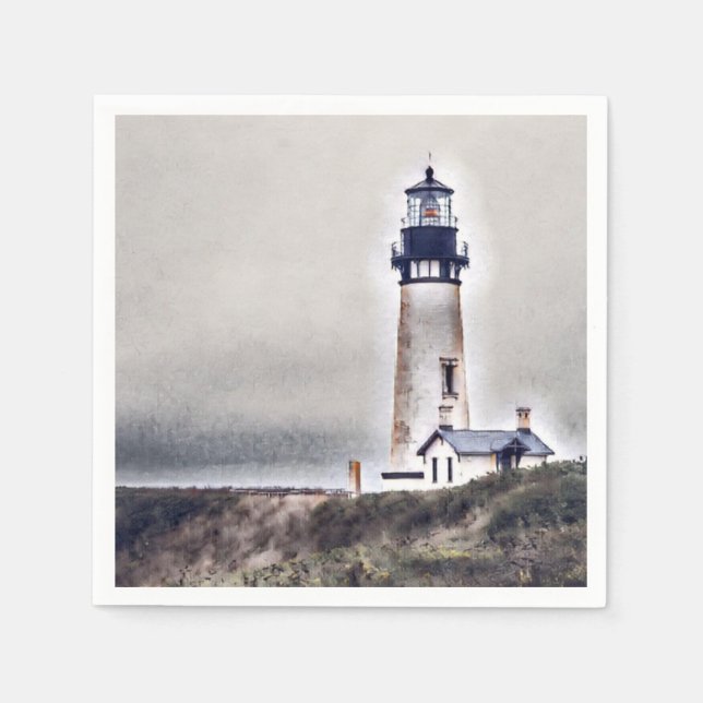 Yaquina Head Lighthouse Newport Oregon Pappersservett (Framsidan)