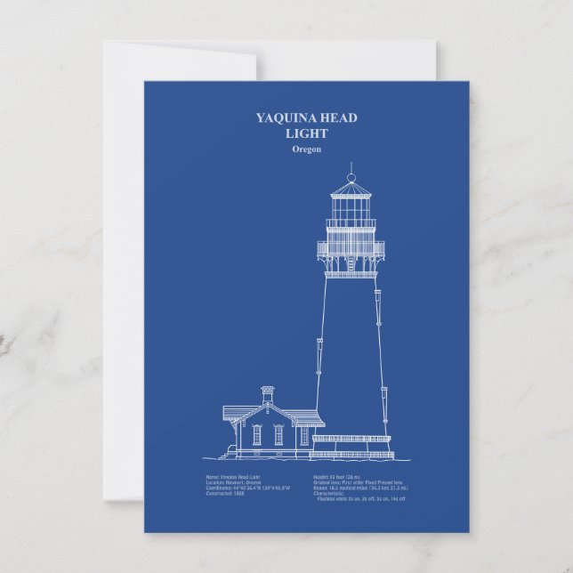 Yaquina Head Lighthouse - Oregon - AD Anteckningskort (Framsida)