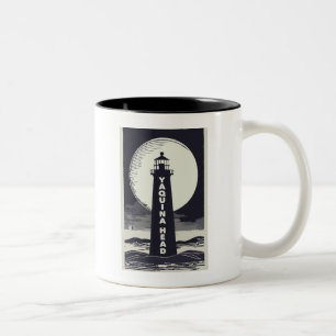 Yaquina Head Lighthouse Oregon Måne Två-Tonad Mugg