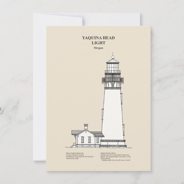Yaquina Head Lighthouse - Oregon - SBD Anteckningskort (Framsida)