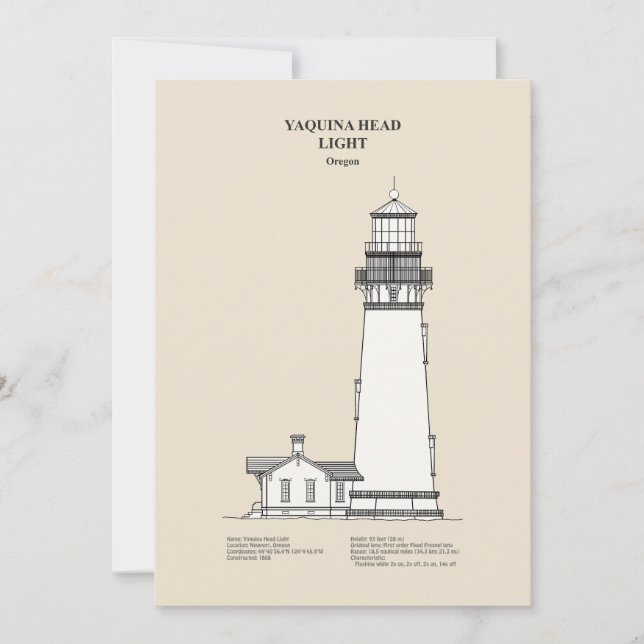 Yaquina Head Lighthouse - Oregon - SBD Tack Kort (Framsida)