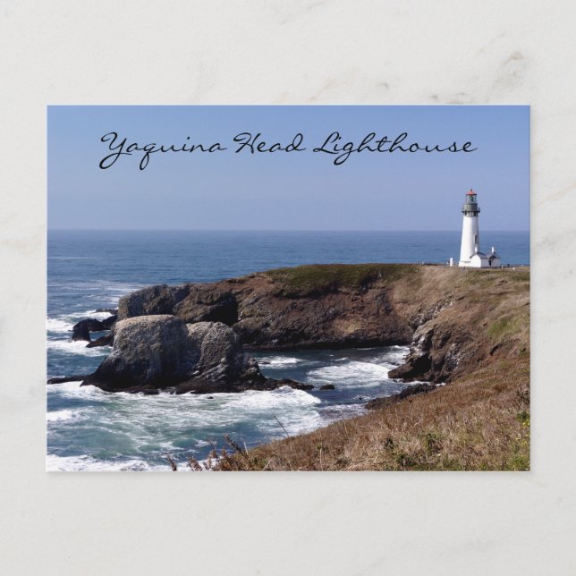 Yaquina Head Lighthouse Oregon vycard Vykort (Framsida)
