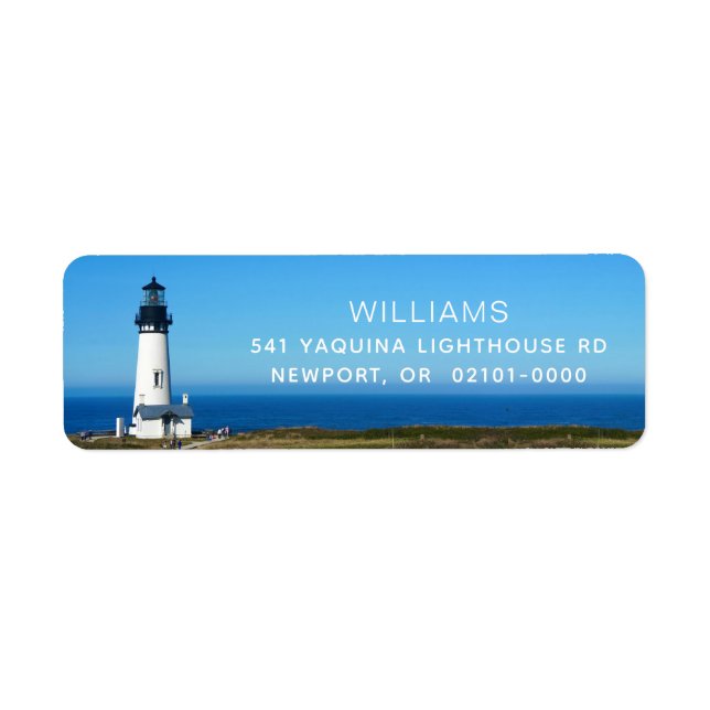 Yaquina Head Lighthouse Return-adressetikett Returadress Etikett (Framsidan)