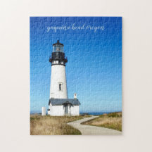 Yaquina Head Script Lighthouse Jigszle Puzzle