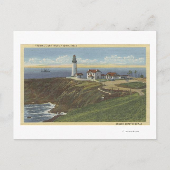 Yaquina Light House på Yaquina Head Vykort (Framsida)
