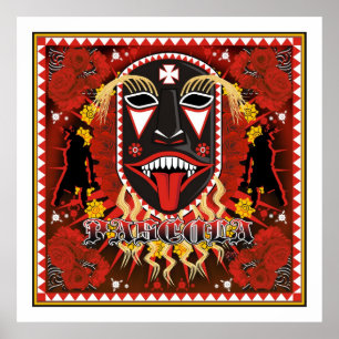 yaquipesculaen maskerar konstaffischen poster