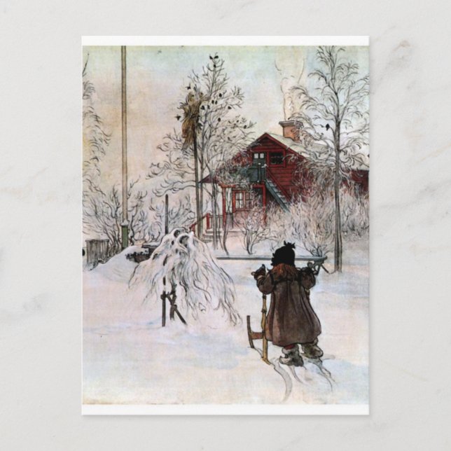 Yard and Tvätta House, Carl Larsson Vykort (Framsida)