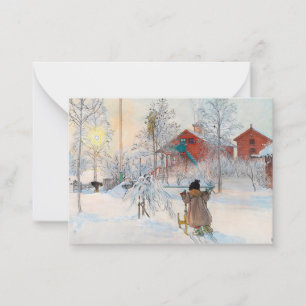 Yard and Washhouse, 1895 av Carl Larsson Anteckningskort