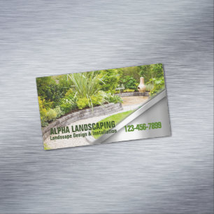 Yard Gräsmatta Care Landscaper Landscaper Magnetiska Visitkort
