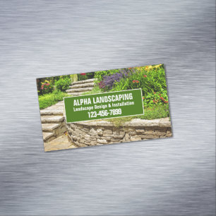 Yard Gräsmatta Care Landscaper Landscaper Magnetiska Visitkort