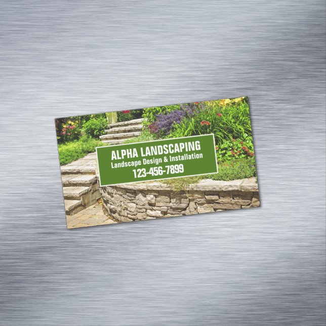 Yard Gräsmatta Care  Landscaper Landscaper Magnetiska Visitkort (In Situ)