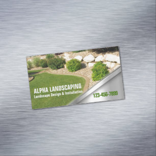Yard Gräsmatta Care Landscaper Landscaper Magnetiska Visitkort