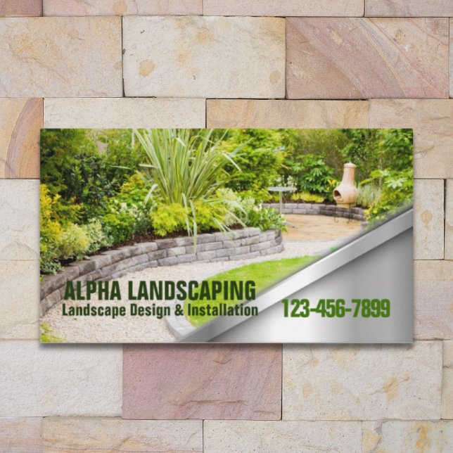 Yard Gräsmatta Care  Landscaper Landscaper Visitkort (Yard Lawn Care Gardening Landscaper Landscaping Business Card)