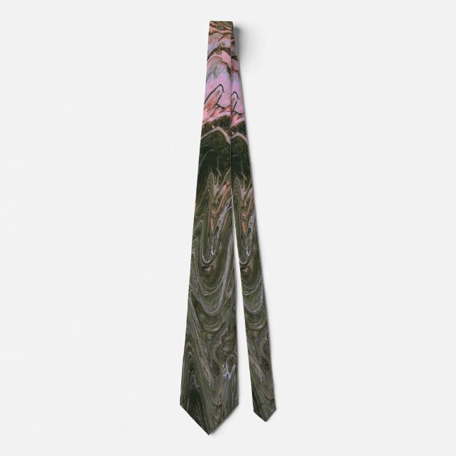 Yard Hund 3 Rosa Grönt Fluid Abstrakt Tie Slips (Framsida)