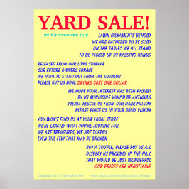 Yard Sale Dikt Poster