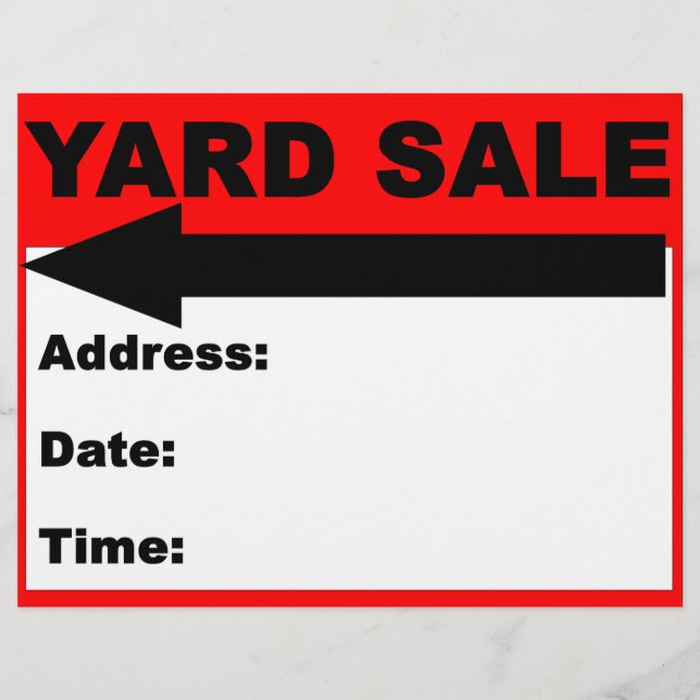 Yard Sale Flyer (Framsidan)