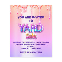 Yard Sale Garage Sale HoloGraph Rosa Ombre Drifts