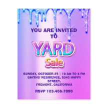 Yard Sale Garage Sale HoloGraph Rosa Spark Drifts