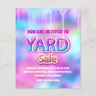 Yard Sale HoloGraph Rosa Glitter Drift Flygblad