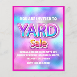 Yard Sale Holography Rosa Ram Glitter Flygblad