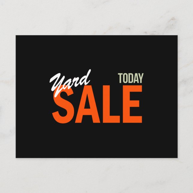 Yard Sale i dag Vykort (Framsida)