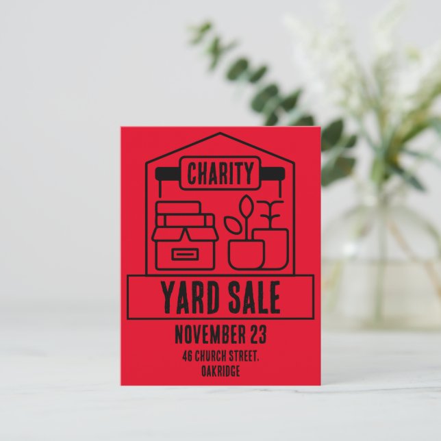 Yard Sale-inbjudan (Stående Fram)