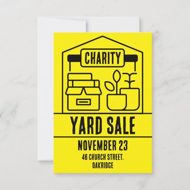 Yard Sale-inbjudan OSA Kort (Framsida)
