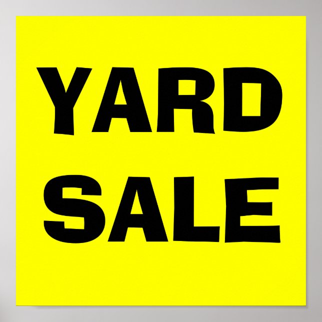 YARD SALE-Poster-tecken Poster (Framsidan)