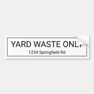 Yard Slösar kan adressetikett Bildekal
