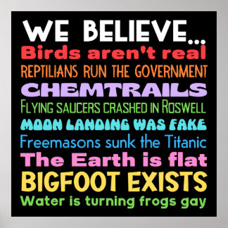 Yard-tecken för konspirationsteorier poster