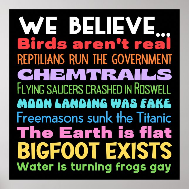 Yard-tecken för konspirationsteorier poster (Framsidan)
