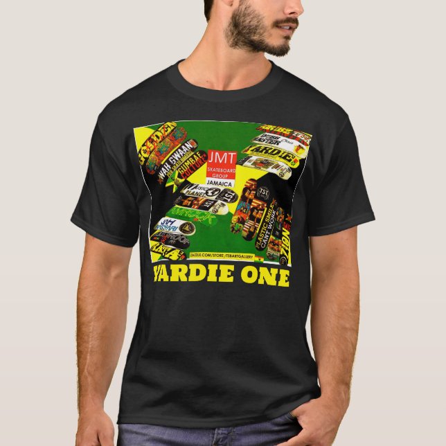 YARDIE ONE. Basic Svart T-Shirt (Framsida)