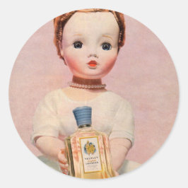 Yardley på 1950-talet och Madame Alexander doll Runt Klistermärke