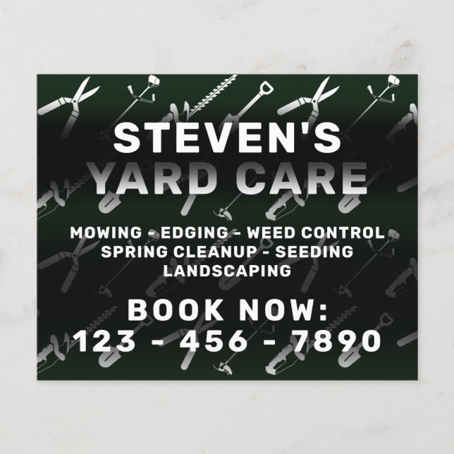 Yards verktyg mönster flygblad (Framsidan)