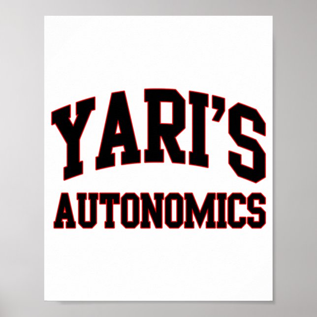 Yaris Autonomics Softboll Team T Shirt  Poster (Framsidan)