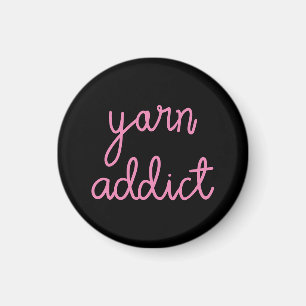 Yarn Addict Typografi Magnet