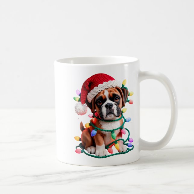 Yarn Boxer Dog Sewing Knitting Crocheting Christma Kaffemugg (Höger)