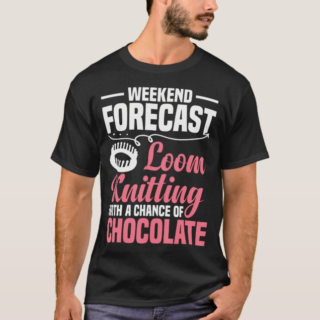 Yarn Collector Fiber Artist Chocolate Loom Knittin T Shirt (Framsida)