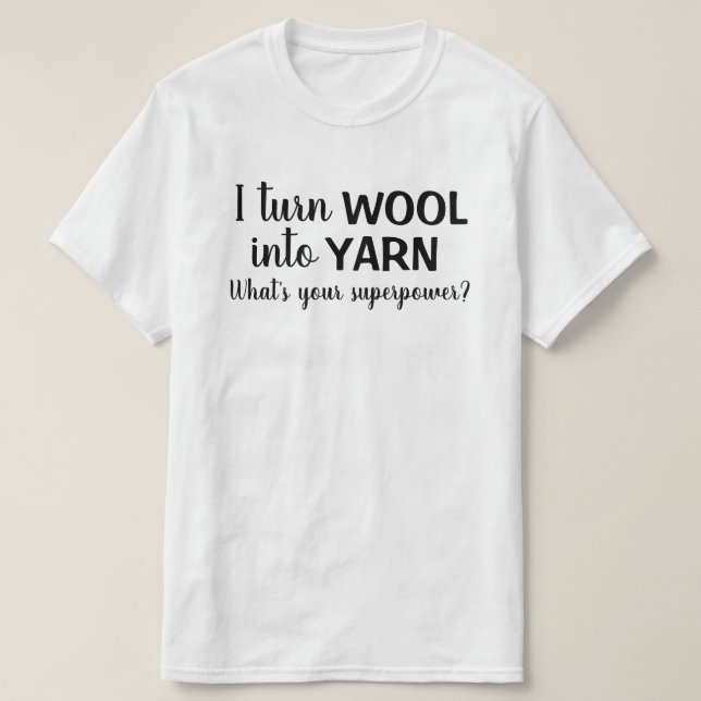 Yarn Funny Spinning Handspun T Shirt (Design framsida)