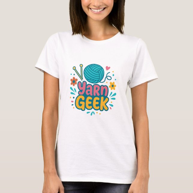 Yarn Geek Stickad T-Shirt (Framsida)