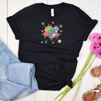 Yarn Heart Crochet Älskare T-Shirt
