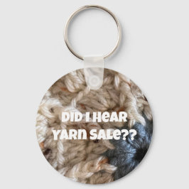 Yarn Kärlek Sticka Crochet Blue Beige Funny Nyckelring