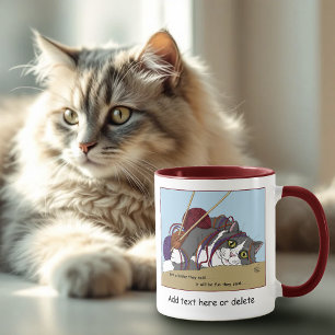 Yarn Knitting Funny Cat Mugg